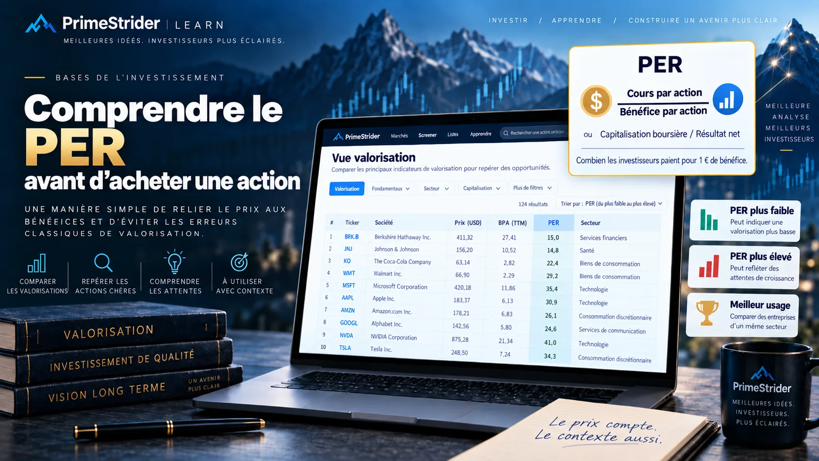 PER expliqué : formule, interprétation et pièges